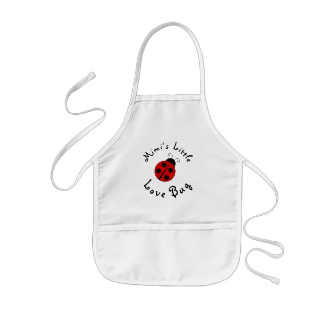 Cute Lady Bug Personalized Mimi's Little Love Bug Kids Apron (Front)
