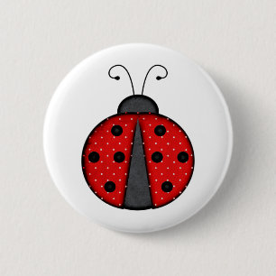 Cute Ladybug 2 Inch Round Button