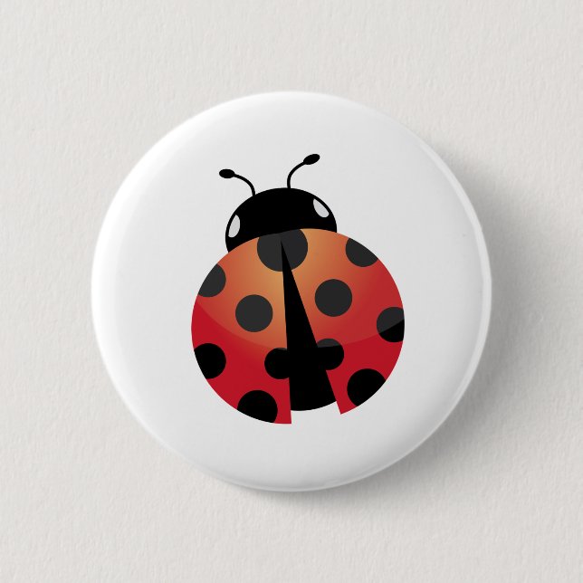 Cute Ladybug 2 Inch Round Button (Front)
