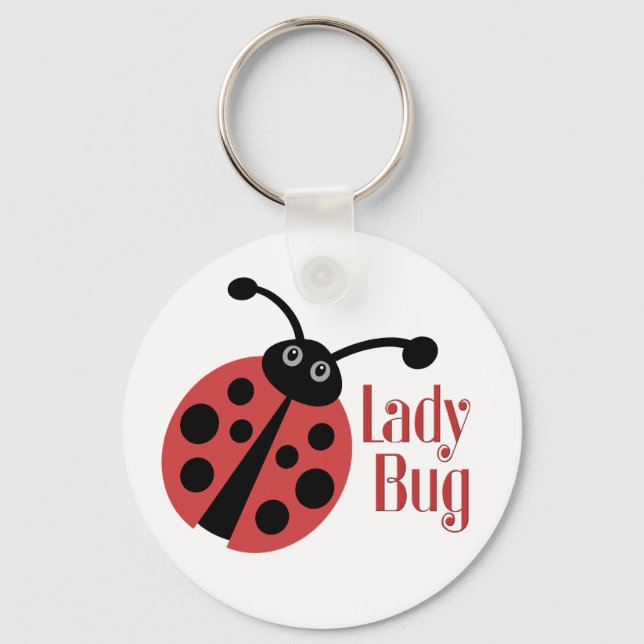 Cute Ladybug Animal Print Keychain (Front)