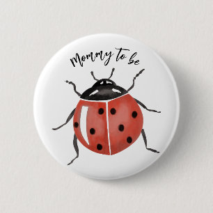 Cute Ladybug Baby Shower 2 Inch Round Button