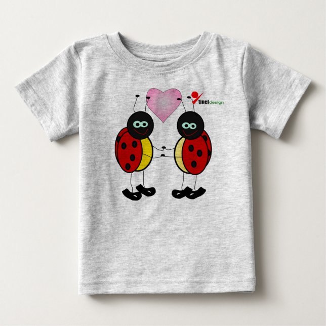 Cute Ladybug Baby T-Shirt (Front)