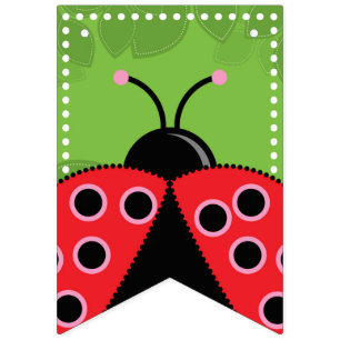 Cute Ladybug Birthday Bunting Flags/Banner Bunting Flags