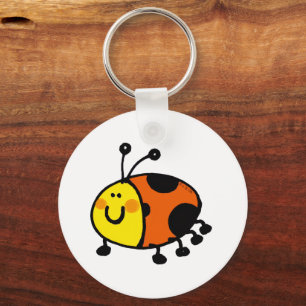 Cute Ladybug Cartoon for Kids and Nature Lovers Keychain