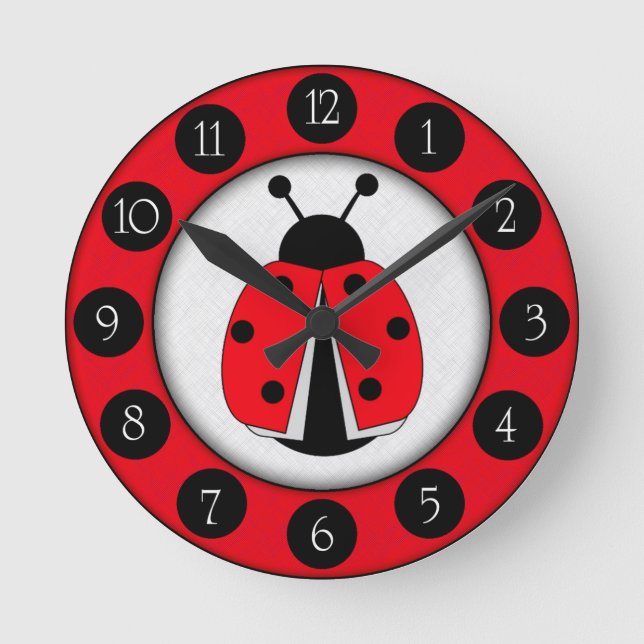 Cute Ladybug Clock (Front)