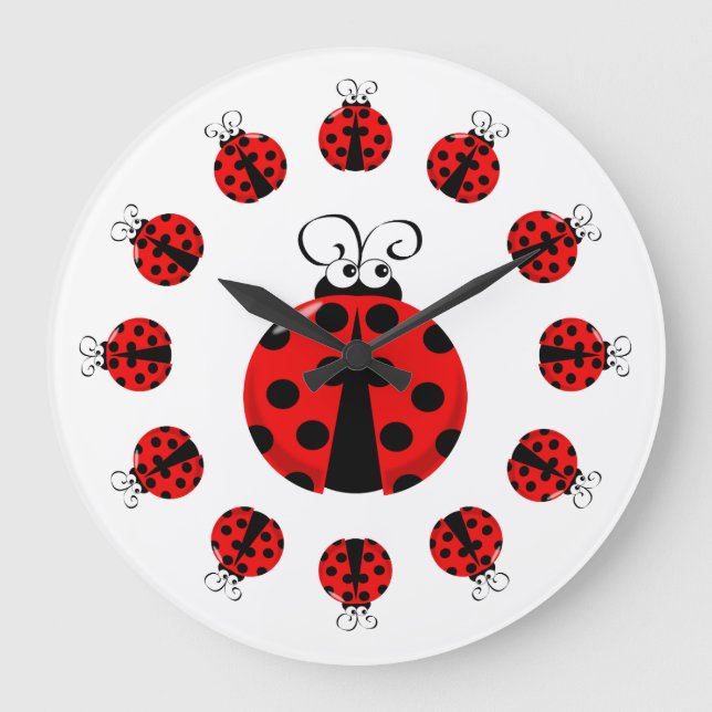 Cute Ladybug Clock (Front)