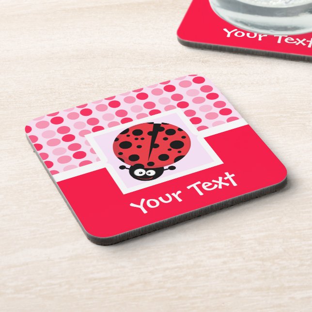 Cute Ladybug Coaster (Left Side)