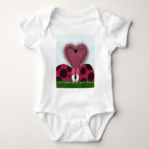 Cute Ladybug Couple  Baby Bodysuit