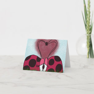Cute Ladybug Couple Card