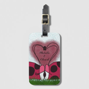 Cute Ladybug Couple  Luggage Tag