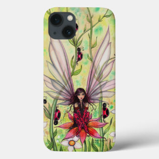 Cute Ladybug Fairy Fantasy Illustration iPhone 13 Case