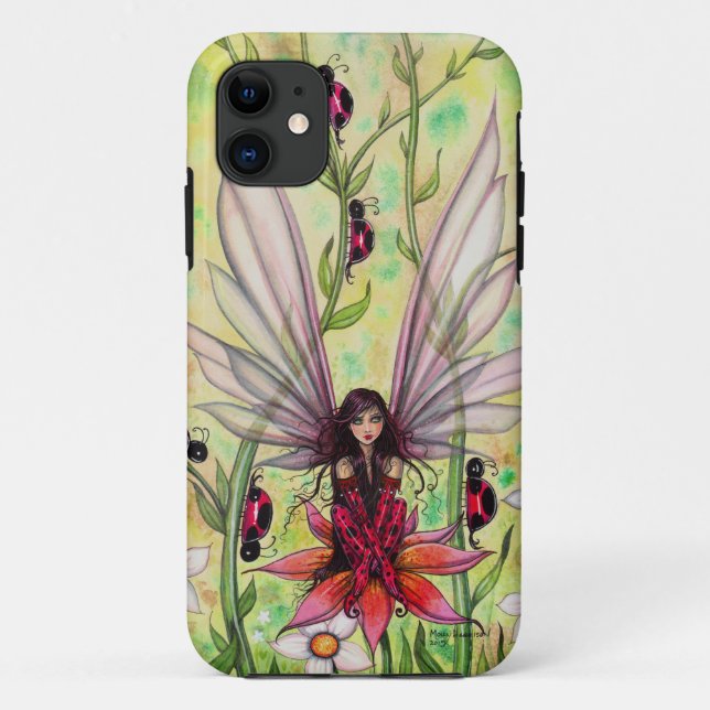 Cute Ladybug Fairy Fantasy Illustration Case-Mate iPhone Case (Back)