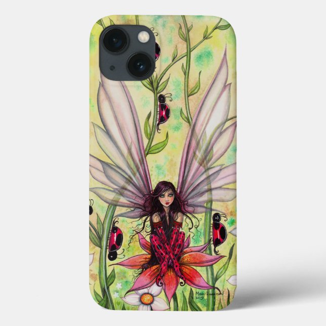 Cute Ladybug Fairy Fantasy Illustration Case-Mate iPhone Case (Back)
