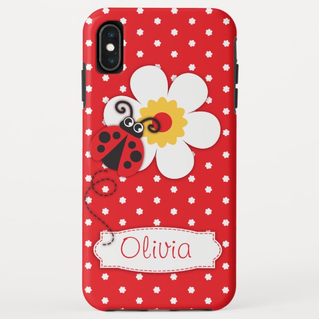 Cute ladybug girls name red Case-Mate iPhone case (Back)