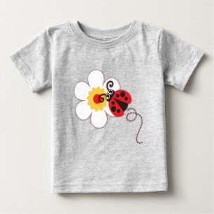 Cute ladybug girls red white t-shirt