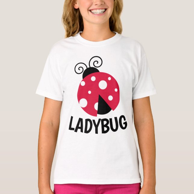 Cute LADYBUG Girls Tees T-Shirts (Front)