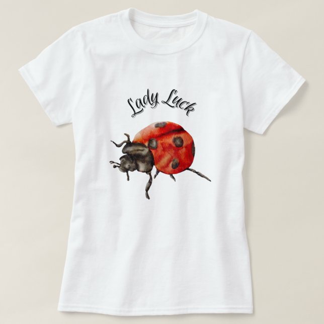 Cute Ladybug Graphic Women's T-Shirt (Design Front)