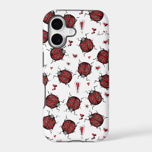Cute Ladybug Hearts Lovebug Handdrawn Illustration
