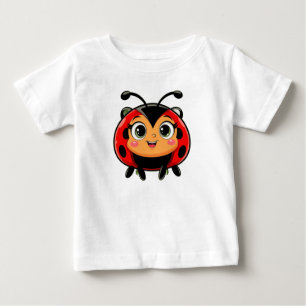 Cute Ladybug Illustration Baby T-Shirt