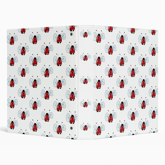 Cute Ladybug Illustration Binder (Background)