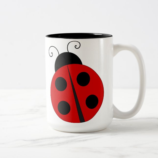 CUTE LADYBUG LIFE Two-Tone COFFEE MUG (Right)