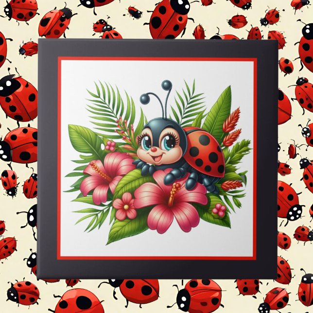 Cute ladybug lovers insect  tile (Creator Uploaded)