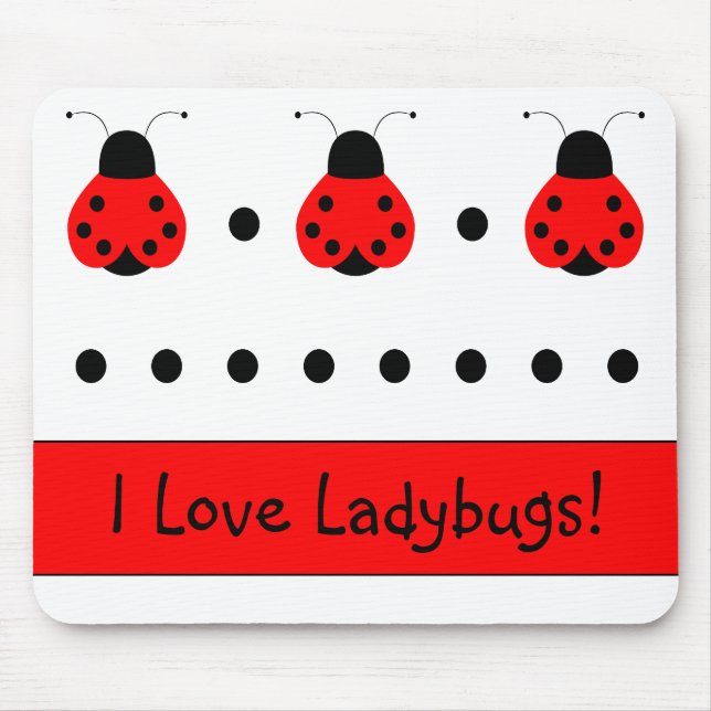 Cute Ladybug Mousepad (Front)