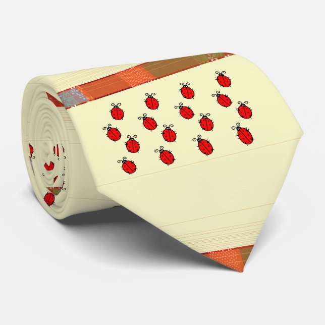 Cute Ladybug Neck Tie! Tie (Rolled)