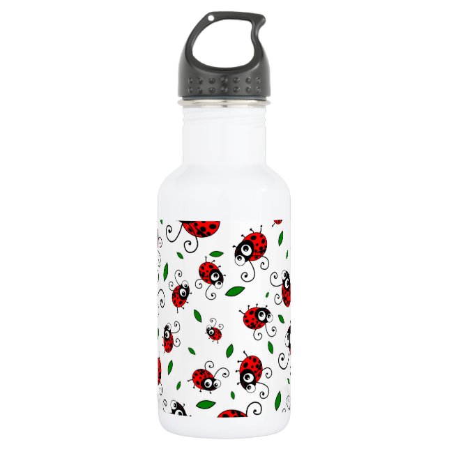 Cute ladybug pattern 532 ml water bottle (Front)