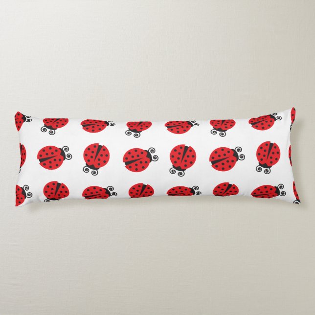 Cute Ladybug Pattern Body Pillow (Back)