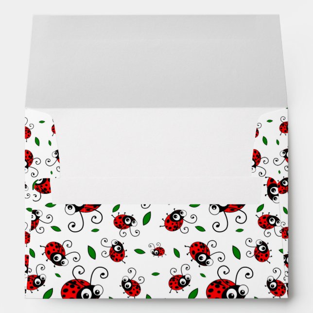 Cute ladybug pattern envelopes (Back (Bottom))