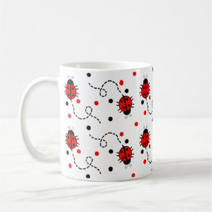 Cute Ladybug Pattern Lovely Insect Nursery  Coffee Mug