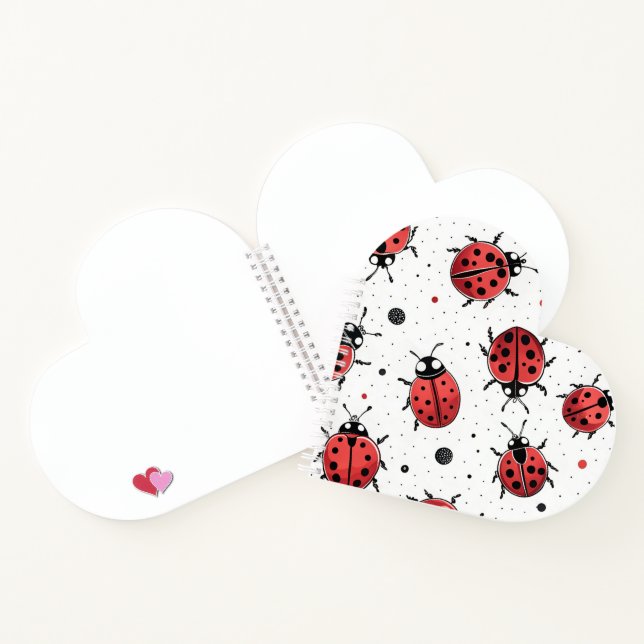 Cute Ladybug Pattern  Notebook (Inside)