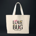 Cute Ladybug Pink Girl Baby Shower Large Tote Bag<br><div class="desc">Celebrate the mama-to-be in the sweetest way with our “Our Little Ladybug” Tote Bag, a keepsake she’ll cherish long after the baby shower ends. Designed to beautifully coordinate with a baby girl celebration, this charming tote features adorable pink ladybugs set against a modern design for a look that’s both playful...</div>