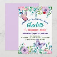 Cute Ladybug Polka dot floral Flower Birthday name