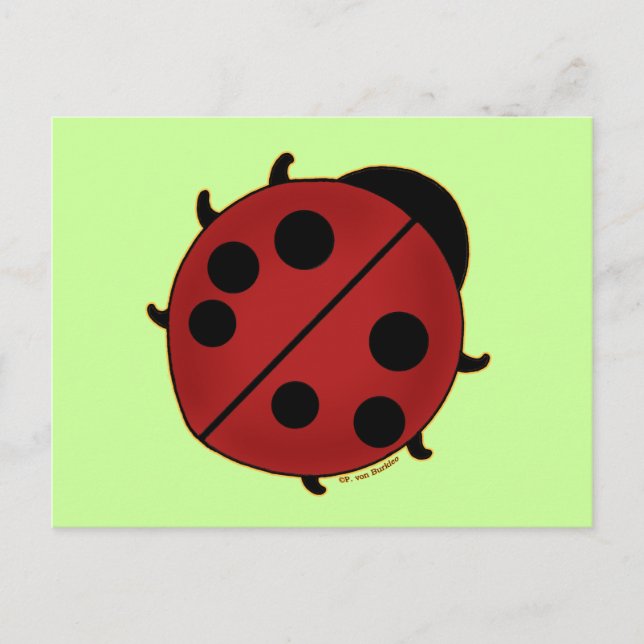 Cute Ladybug Postcard (Front)