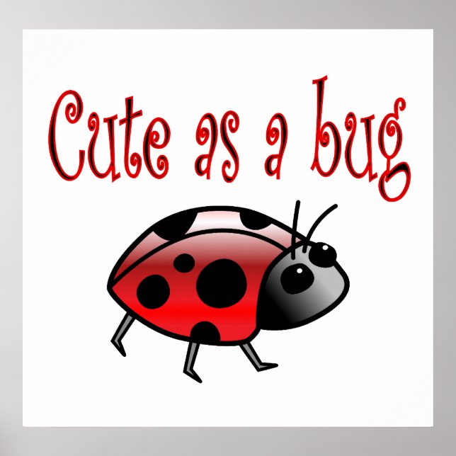 Cute Ladybug Poster (Front)