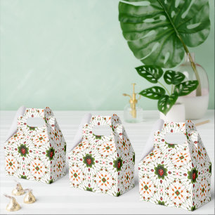 Cute Ladybug Red White Green  Favor Box