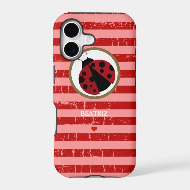 cute ladybug & stripes personalized (Back)