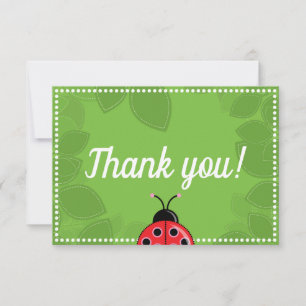 Cute Ladybug Thank You Card
