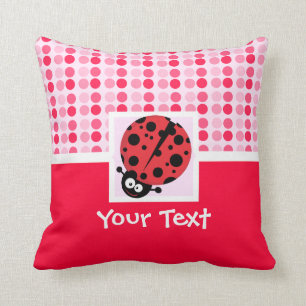 Cute Ladybug Throw Pillow