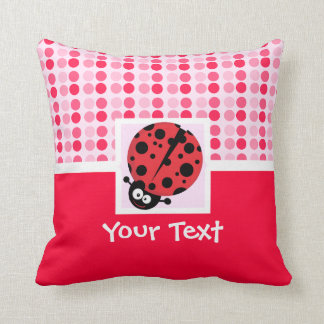 Cute Ladybug Throw Pillow