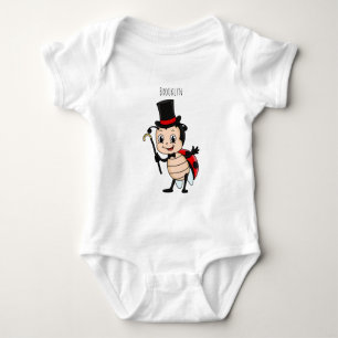 Cute ladybug with top hat and tie cartoon