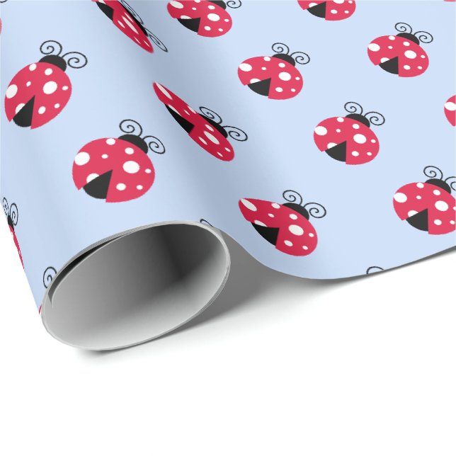 Cute Ladybug  Wrapping Paper (Roll Corner)
