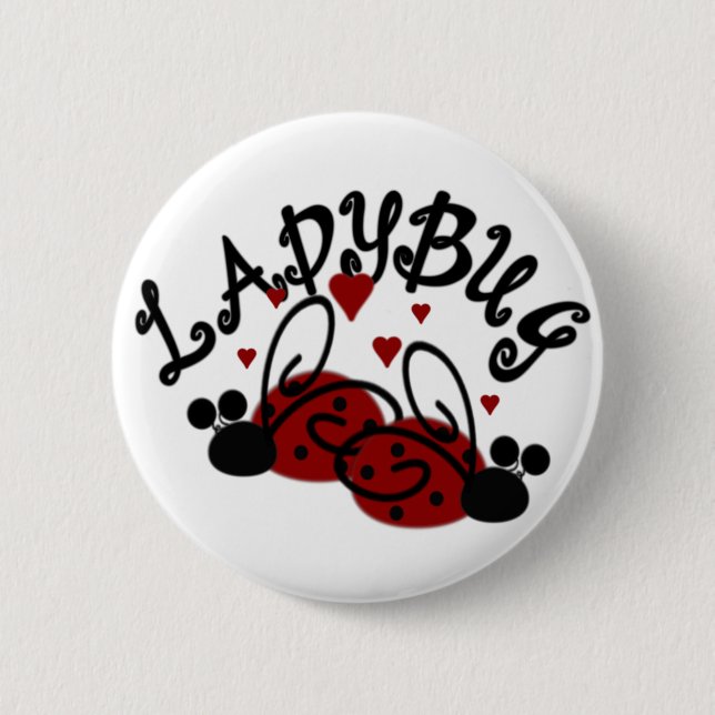 Cute Ladybugs 2 Inch Round Button (Front)