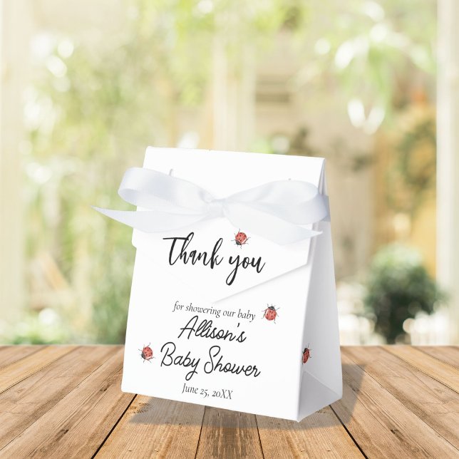 Cute Ladybugs Baby Shower Favor Box (Creator Uploaded)