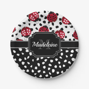 Cute Ladybugs Paper Plate