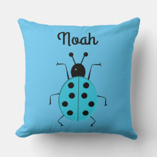 cute ladybugs, personalized throw pillow