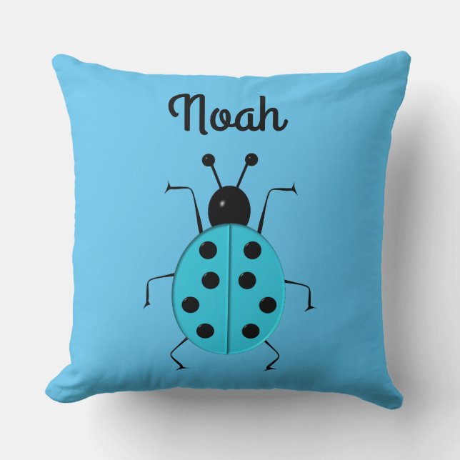 cute ladybugs, personalized throw pillow (Front)