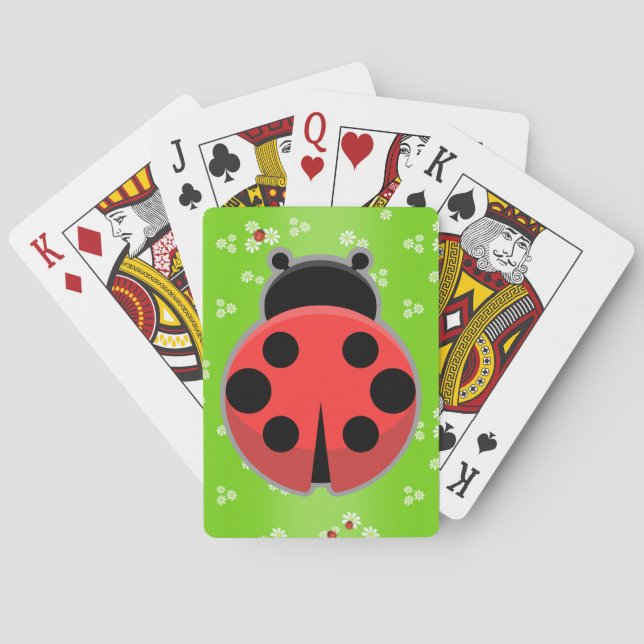 Cute Ladybugs Playing Cards (Back)